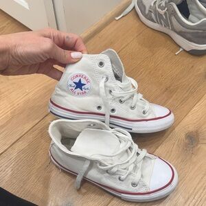Converse White and Red High-Tops